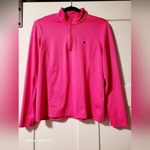 EP Pink ProTourTech Long Sleeve Golf Polo Sz M Pink Tennis Pickle Ball Gym